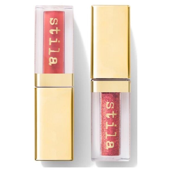 STILA Suede & Glitter & Glow liquid Eyeshadow Coral Reef - Picture 3 of 12